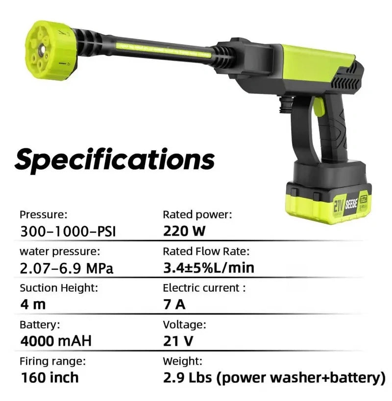 Cordless Pressure Washer and Single Port Charger Base