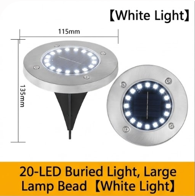 Solar Outdoor Ground Disk Lights