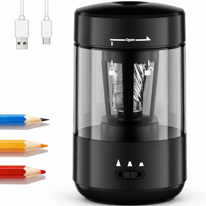 Fully Automatic Rechargeable Electric Pencil Sharpener for 6-8mm Pencils
