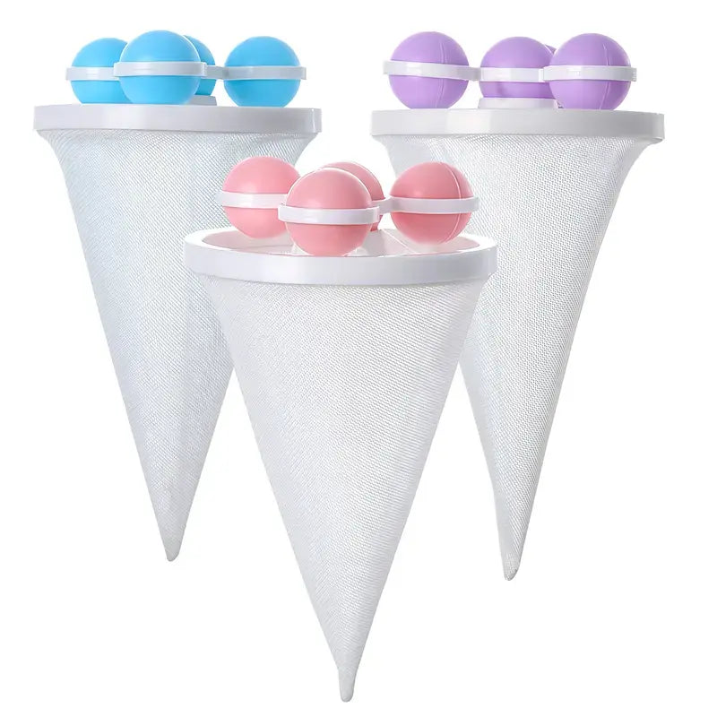 Reusable Floating Lint Trappers: Advanced Hair Filter for Cleaner Laundry & Garment Care
