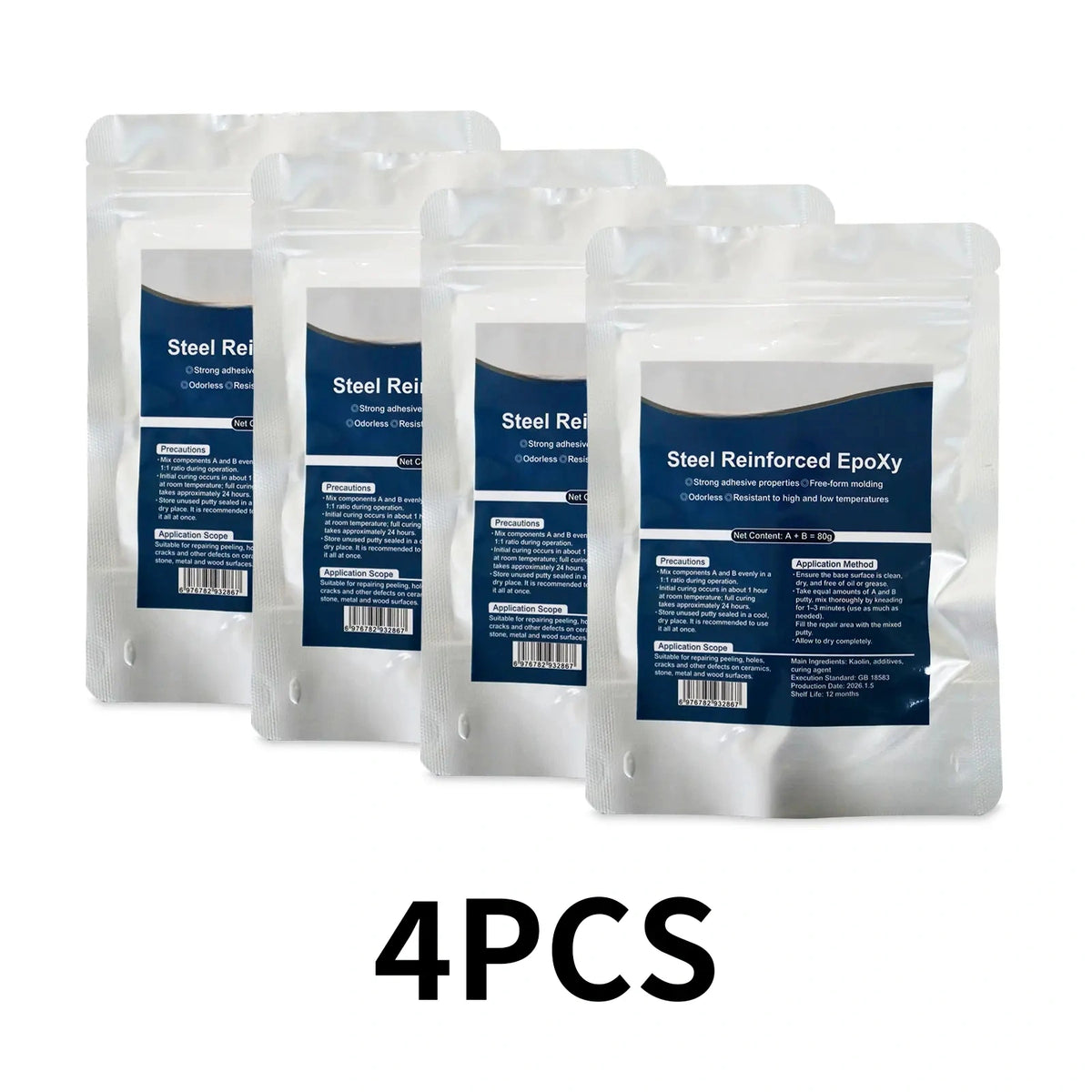 Steel Reinforced Epoxy Putty – High Strength Permanent Repair for Metal, Wood, Ceramic, Concrete, Plastic & PVC