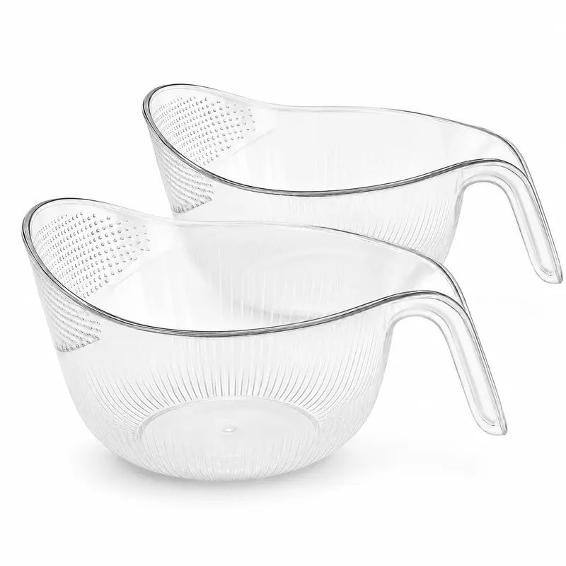 Aesthetic Multifunctional Rice Strainer with Handle