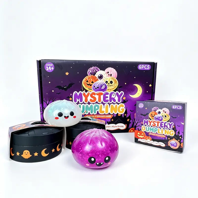 👻 Halloween Ghost Dumpling Glitter Squishy Toy