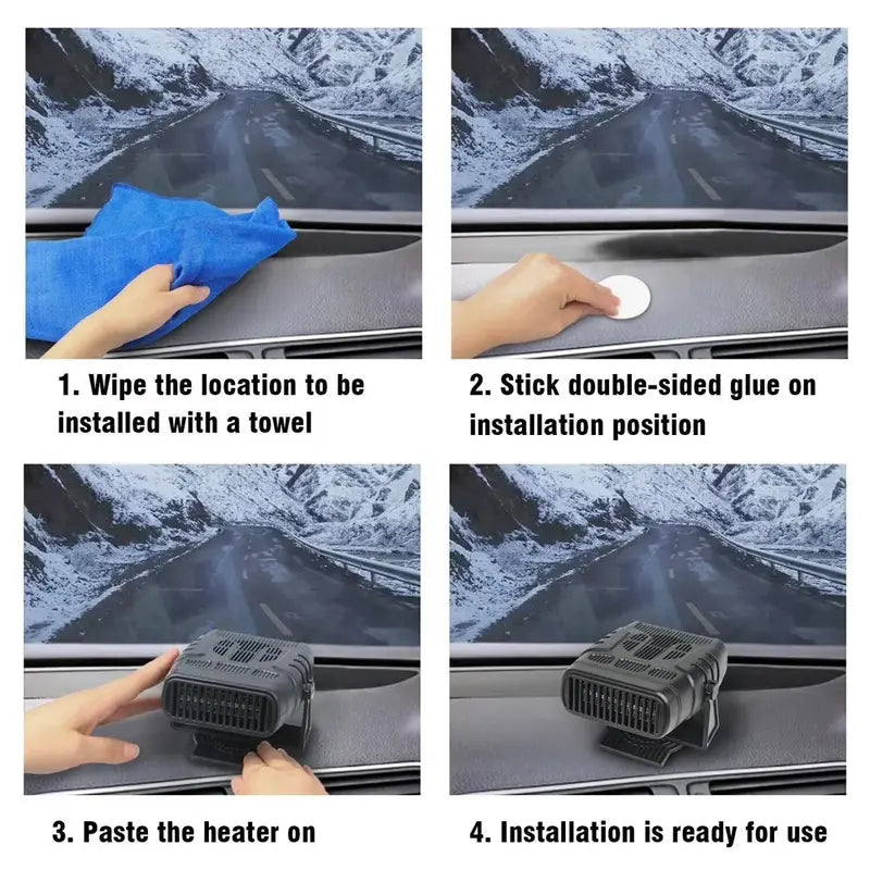 12V 2-in-1 Portable Car Heater & Cooling Fan