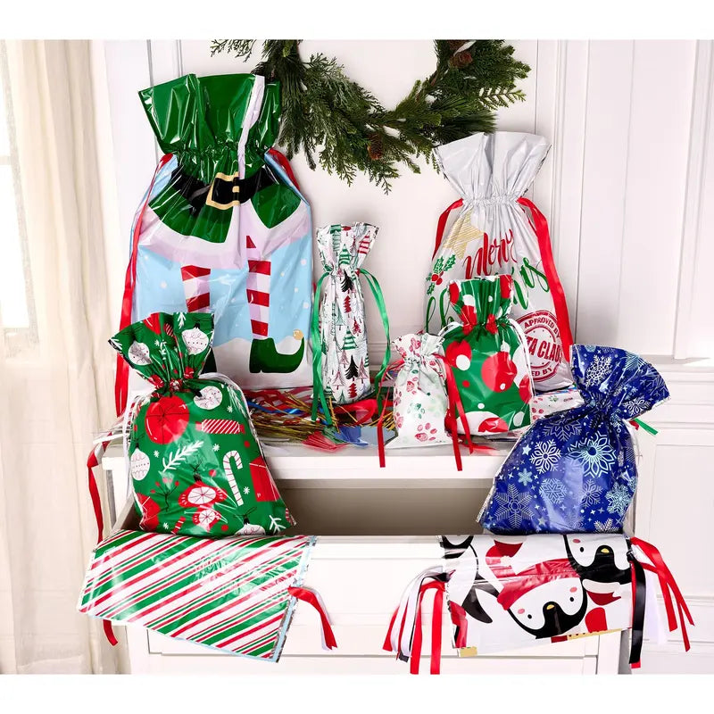 Kringle Express 50-Piece Holiday Gift Bag & Tags Set