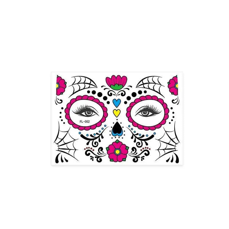 Day of the Dead Temporary Face Tattoos