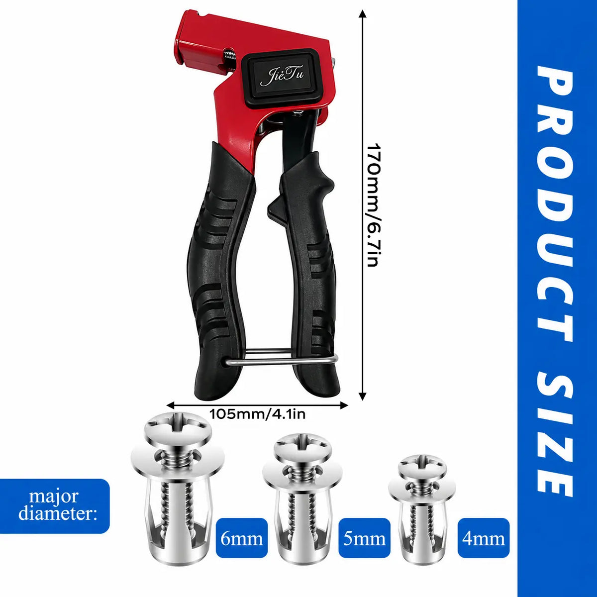 30Pcs/90Pcs Heavy-Duty Carbon Steel Button Rivet Locking Nuts Set