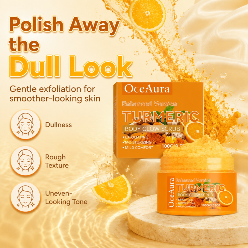 Turmeric & Lemon Body Scrub – Brightening Glow Treatment