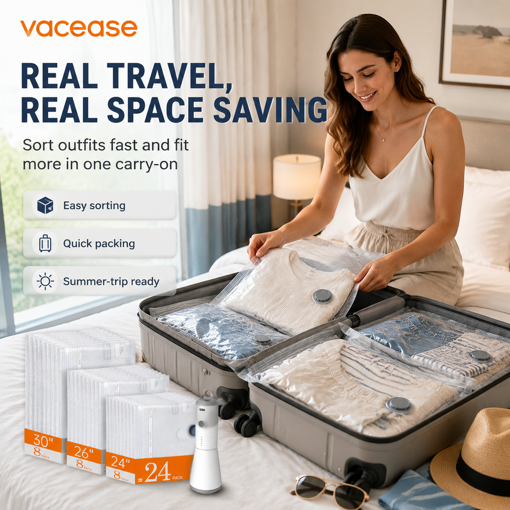 Vacease Cordless Vacuum Travel Bag Set