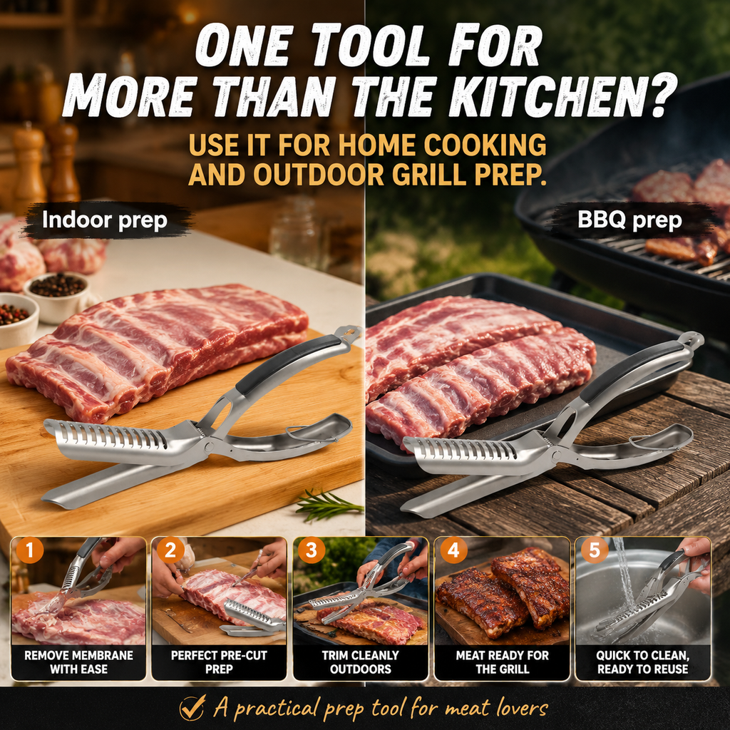 Stainless Steel BBQ Rib Membrane Remover