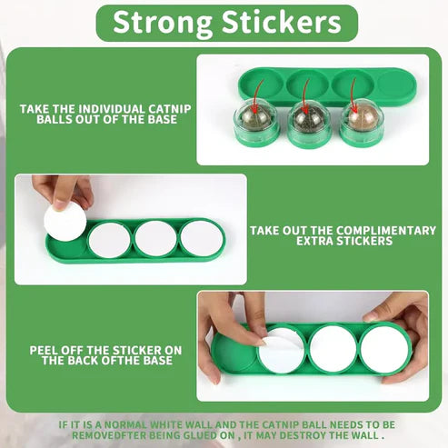 Catnip Dental Chew Toy Balls 4-Pack