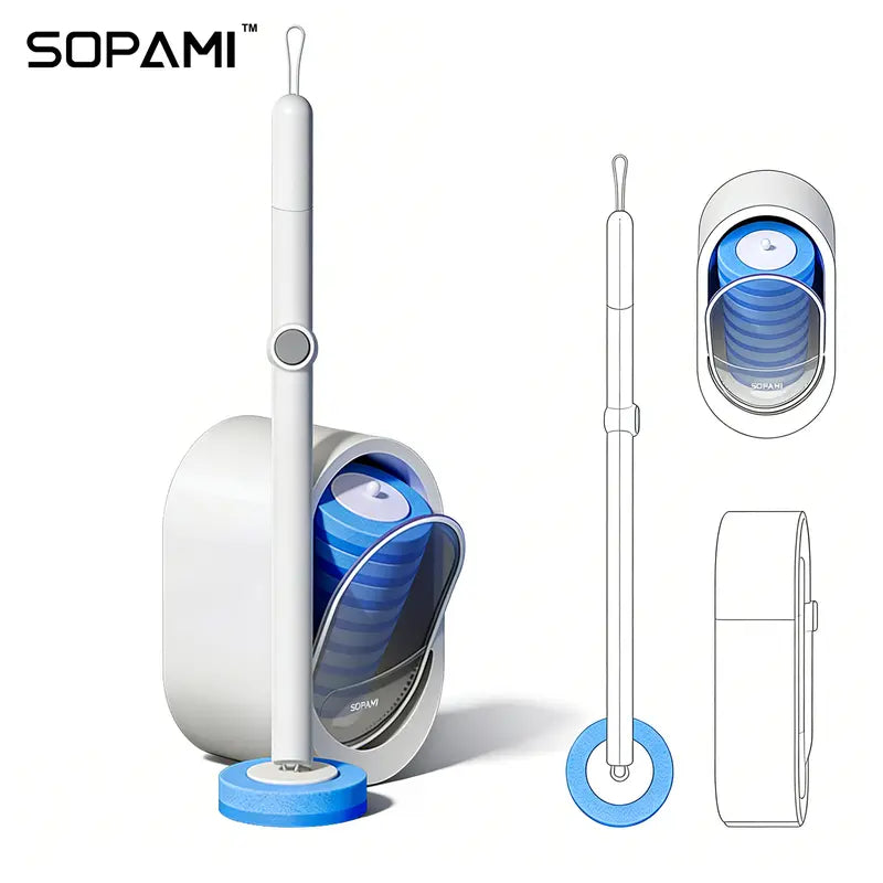 Disposable Toilet Brush Kit with Refills
