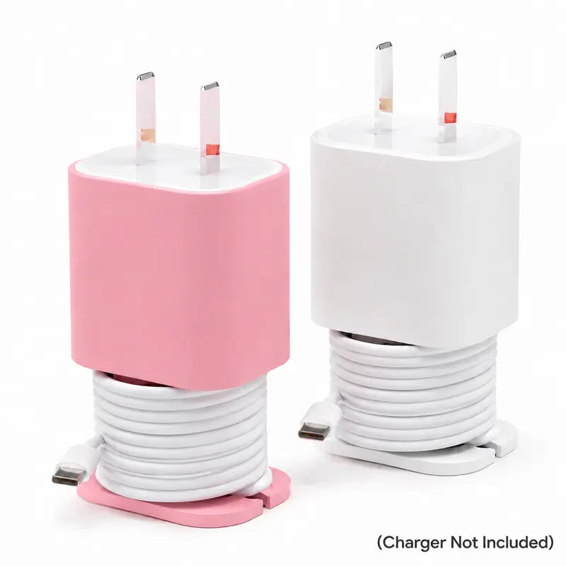 2 in 1 Silicone Charger Protector with Cord Wrap