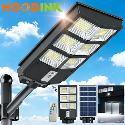Solar Street Light Outdoor 3 Modes LED Motion Sensor Security Wall Lamp for Garden Yard Porch Decor