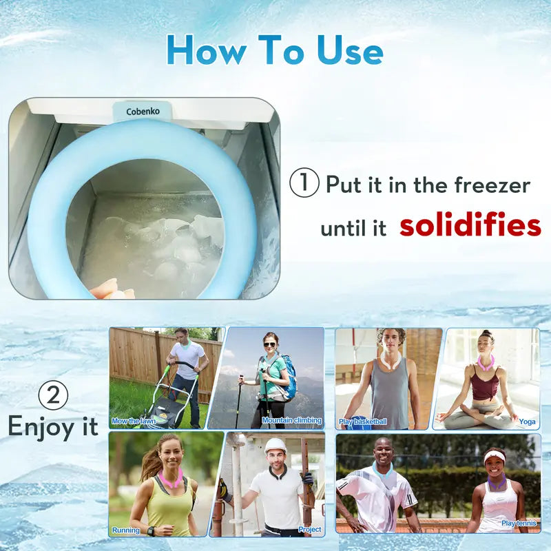 Reusable Neck Cooling Tube with Insulated Bag