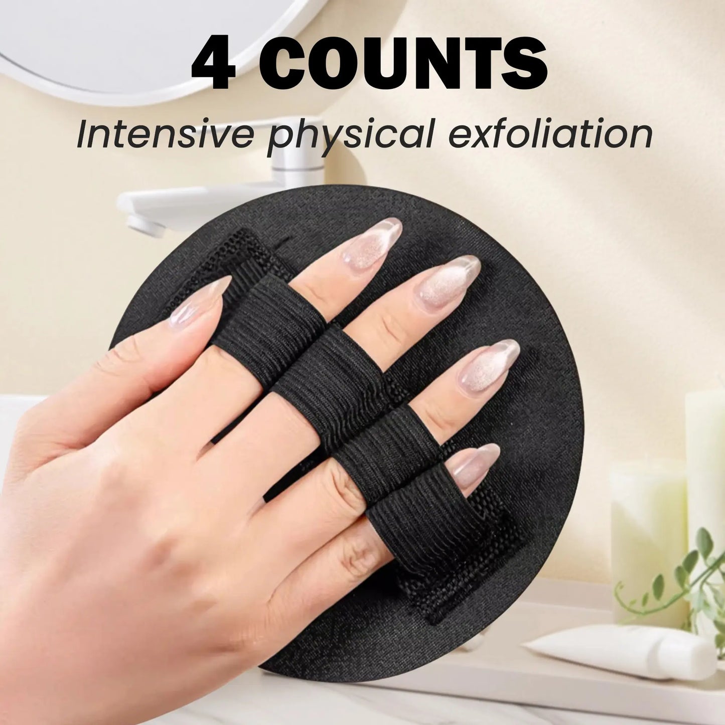 Premium Soft Rubber Body Scrubber - Gentle Exfoliating Bath Brush & Shower Loofah Alternative for Deep Cleansing, Massage & Sensitive Skin (Multi-Pack)
