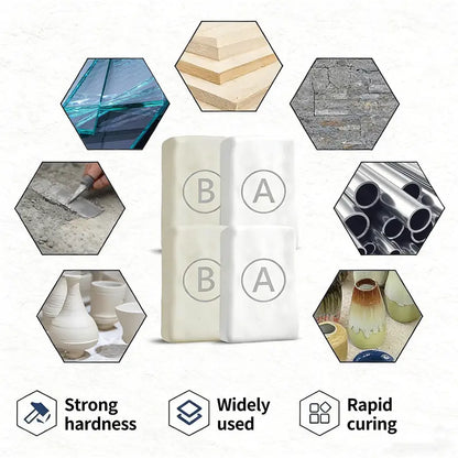 Steel Reinforced Epoxy Putty – High Strength Permanent Repair for Metal, Wood, Ceramic, Concrete, Plastic & PVC
