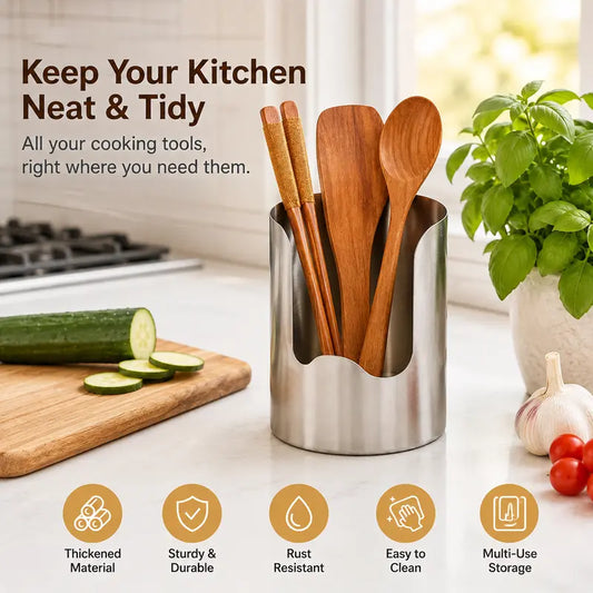 Thickened Rust-Resistant Kitchen Countertop Utensil Organizer