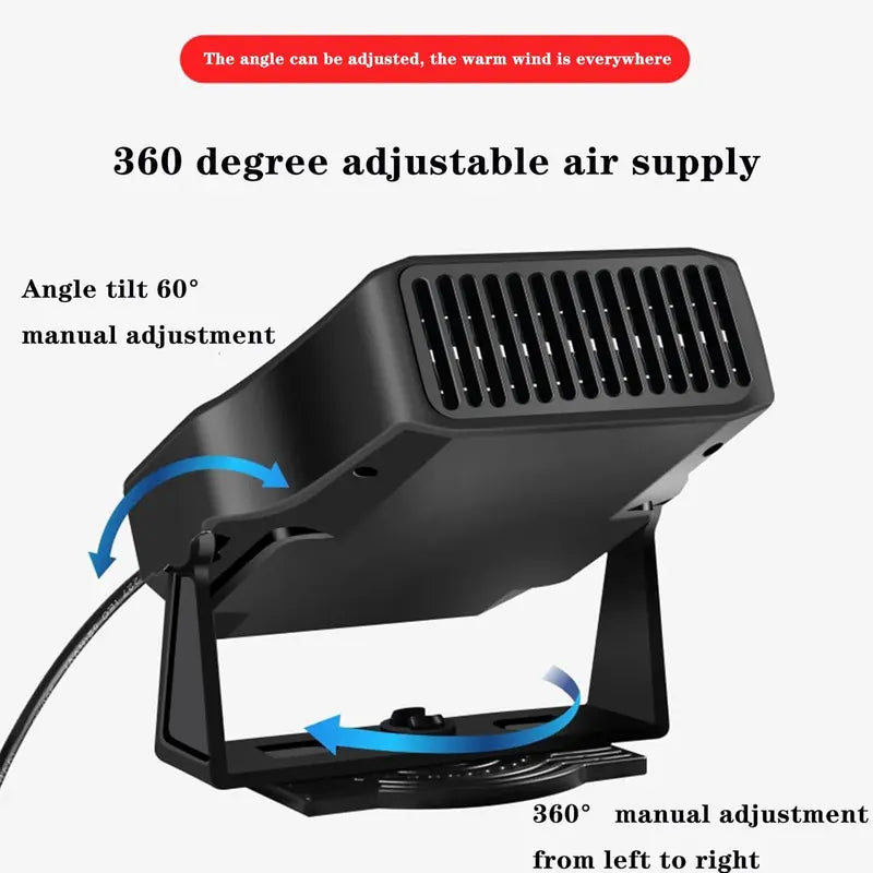 12V 2-in-1 Portable Car Heater & Cooling Fan