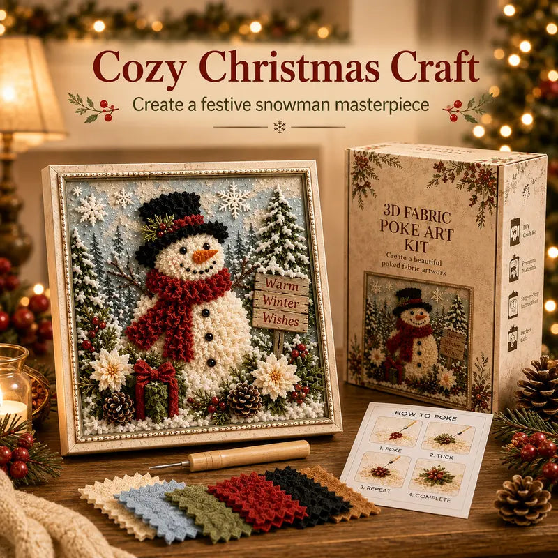 3D Christmas Poke Art Kit – DIY Holiday Wall Hanging Decoration