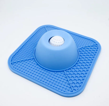 2-in-1 Dog Lick Mat Slow Feeder