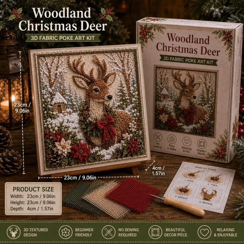 3D Christmas Poke Art Kit – DIY Holiday Wall Hanging Decoration