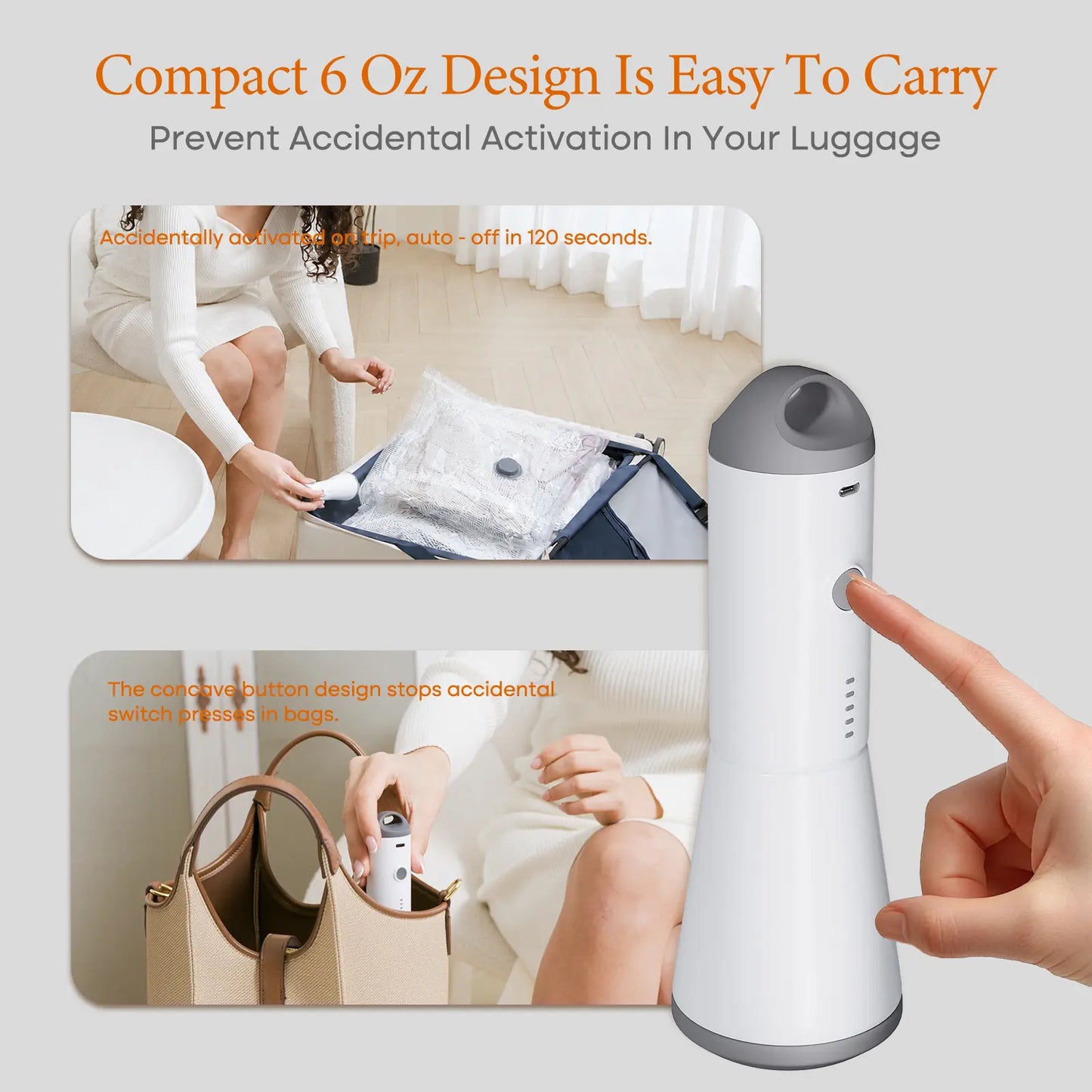 Vacease Cordless Vacuum Travel Bag Set