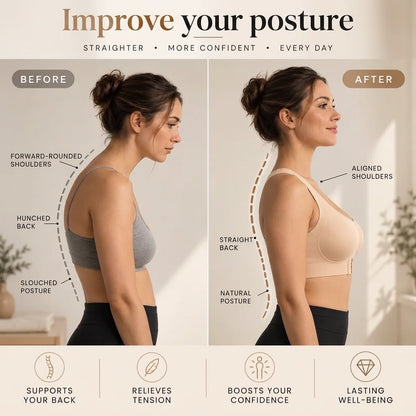 【Postural correction】Women’s Beige Wireless Bra