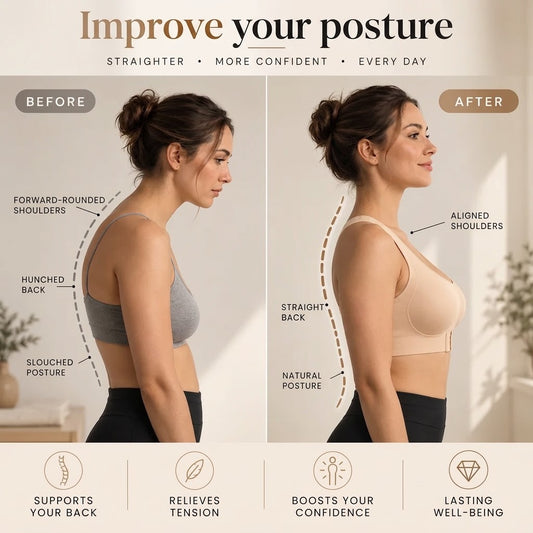 【Postural correction】Women’s Beige Wireless Bra