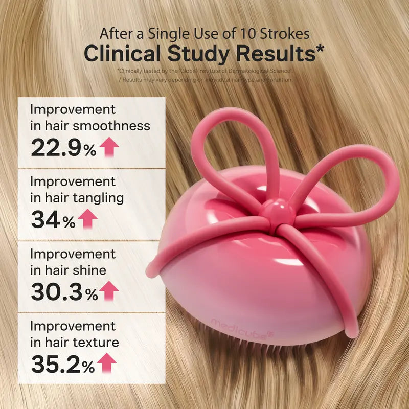 [NEW]Ribbon Cherry Glass Hair Brush