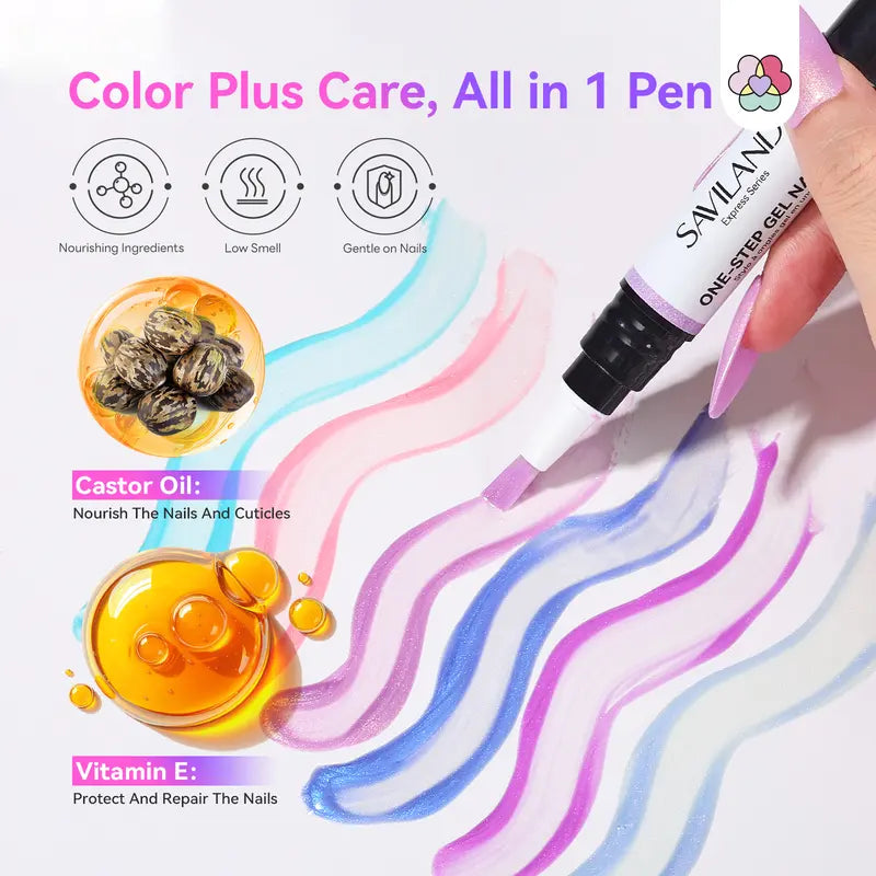 5-in-1 Aurora Cat Eye Gel Polish Pen