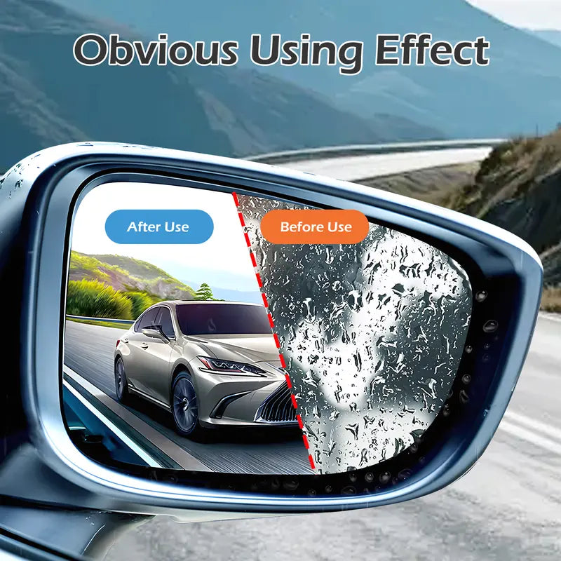 [4-Pack] Car Rearview Mirror Anti-Fog & Rainproof Film