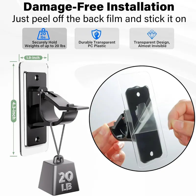 6-Pack No-Drill Curtain Rod Brackets