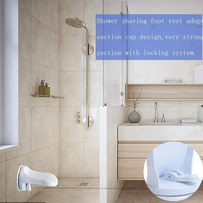 Adjustable Suction-Cup Shower Foot Rest