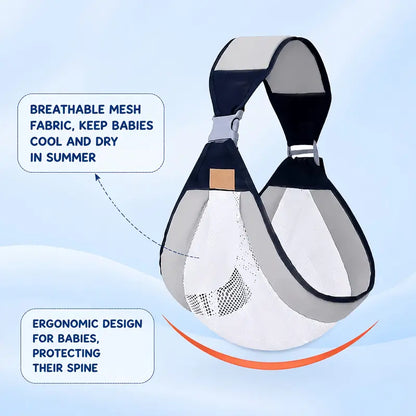 Breathable Mesh One-Shoulder Baby Sling Carrier – Lightweight & Adjustable