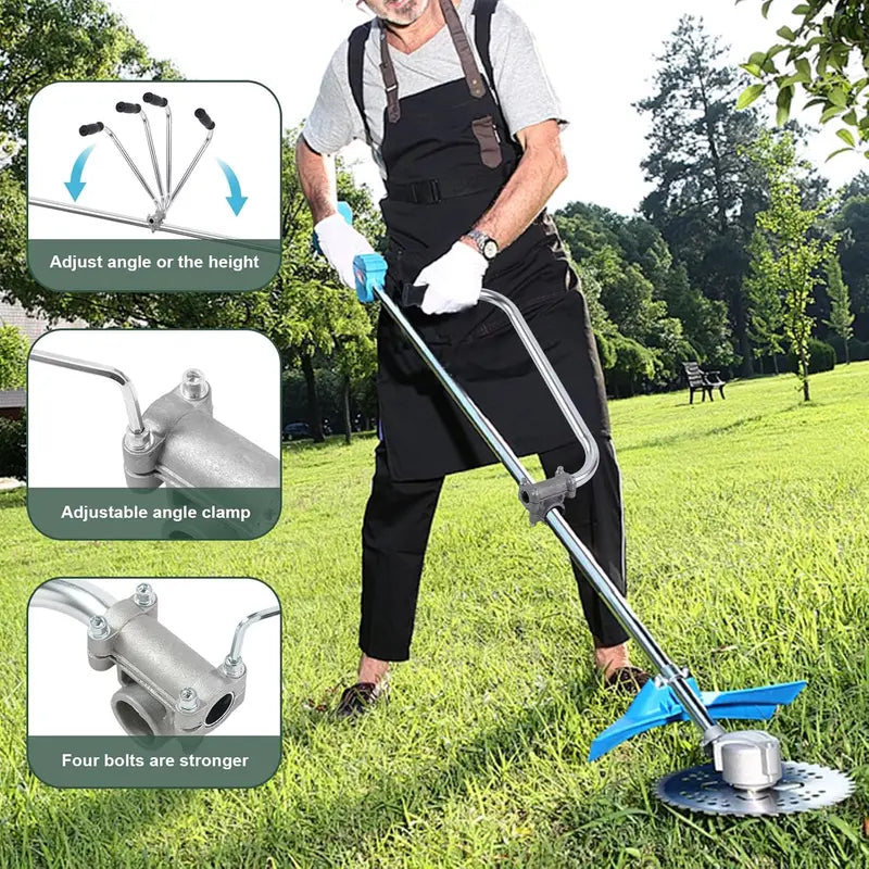 Grass Trimmer Handle, Aluminum Trimmer Handle with Bracket Clip Feature