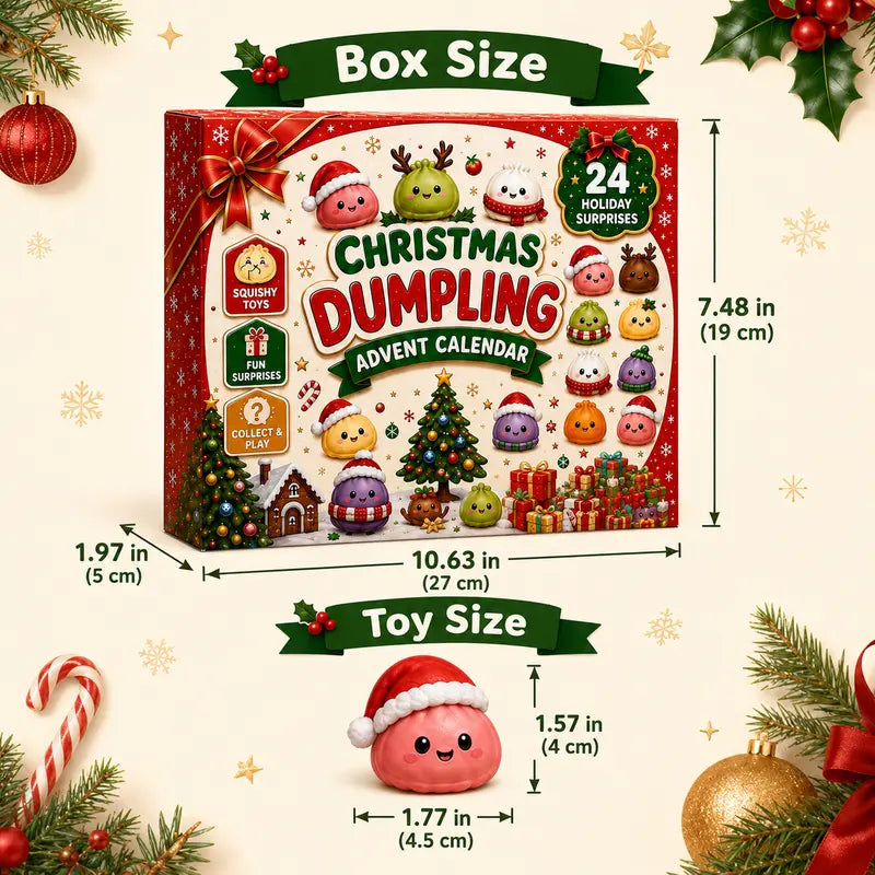 Christmas Advent Calendar 2026 – 24 Dumpling Squishy Toys