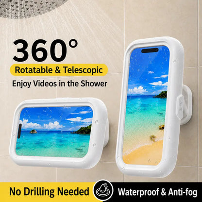 360° Rotating Shower Phone Holder with 4 Wall Mounts