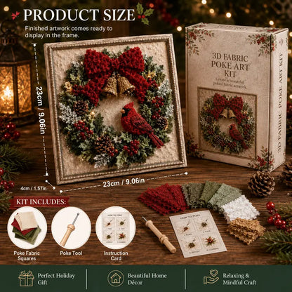 3D Christmas Poke Art Kit – DIY Holiday Wall Hanging Decoration