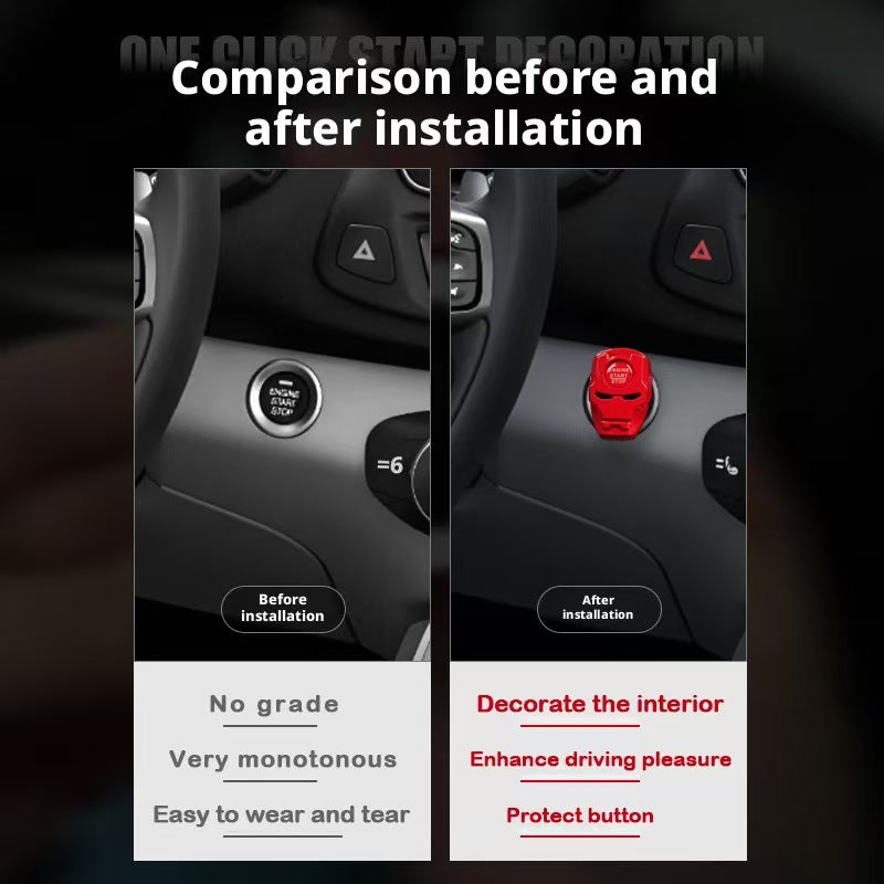 Superhero Push Start Button Cover