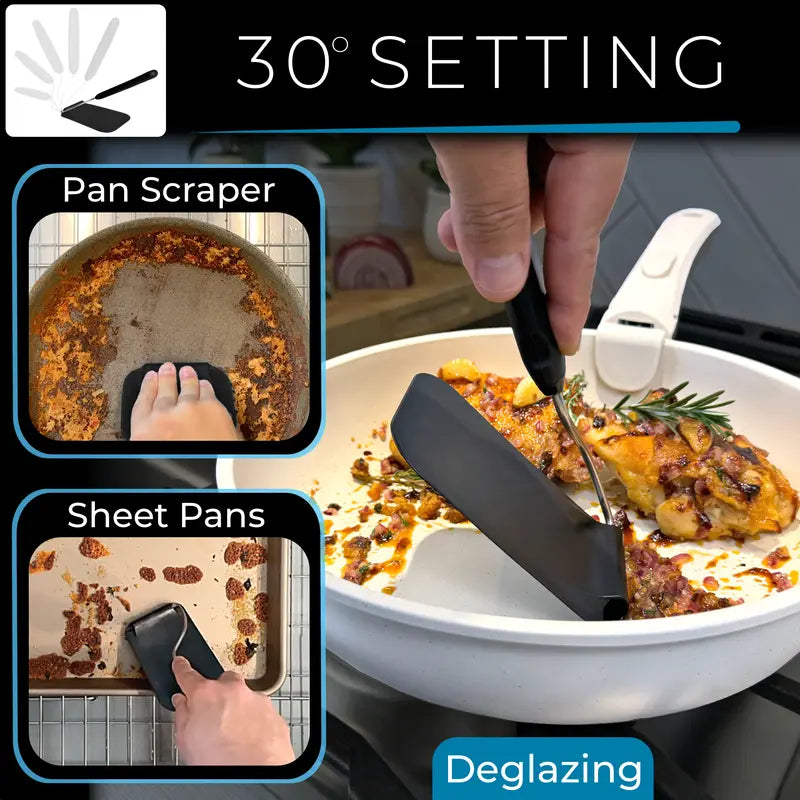 7-Angle Adjustable Spatula with 2 Replaceable PPSU Heads
