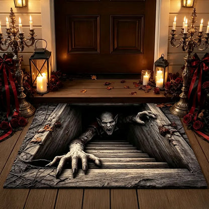 Halloween Skull & Clown 3D-Effect Door Mat
