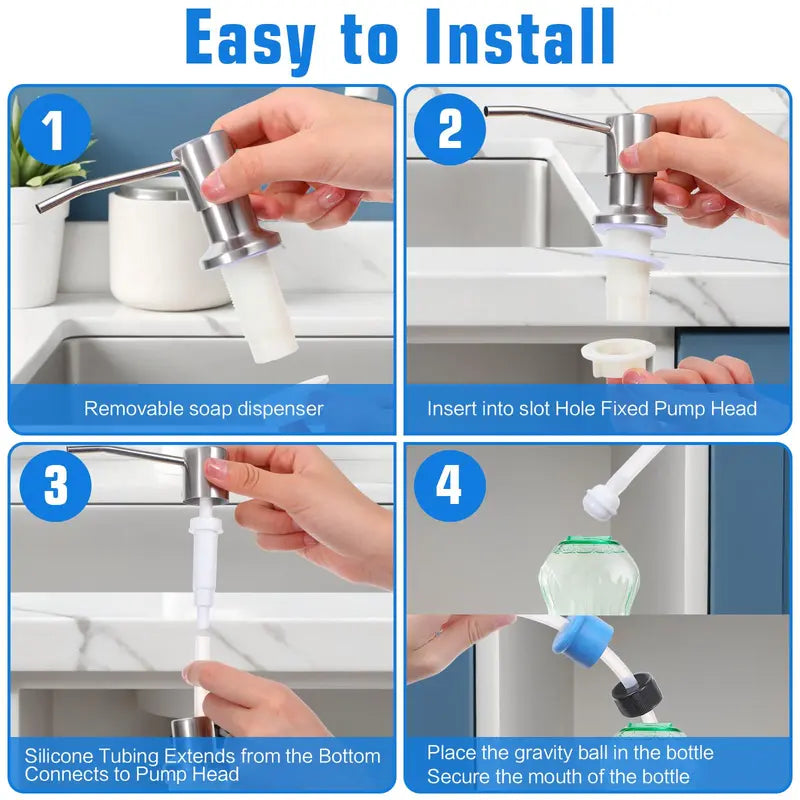 Brushed Nickel Sink Soap Dispenser