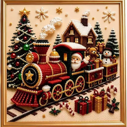 🎄 Frameless 3D Beaded Christmas Diamond Painting