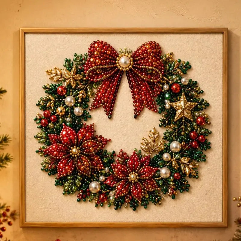 🎄 Frameless 3D Beaded Christmas Diamond Painting