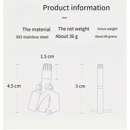 Portable Manual Stainless Steel Nose Hair Trimmer with Brush