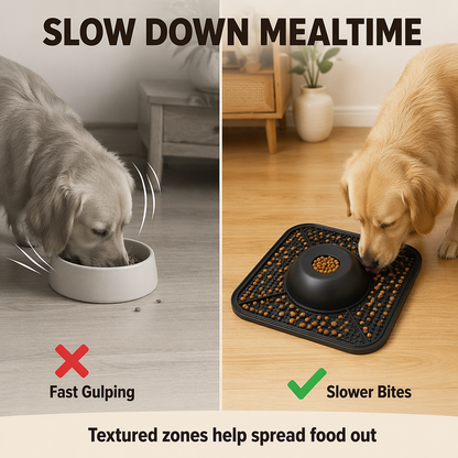 2-in-1 Dog Lick Mat Slow Feeder