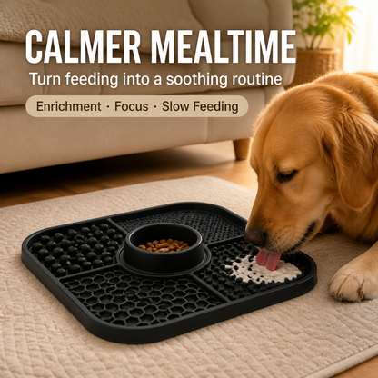 2-in-1 Dog Lick Mat Slow Feeder