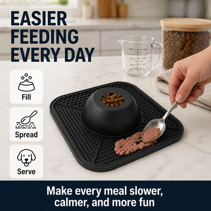 2-in-1 Dog Lick Mat Slow Feeder