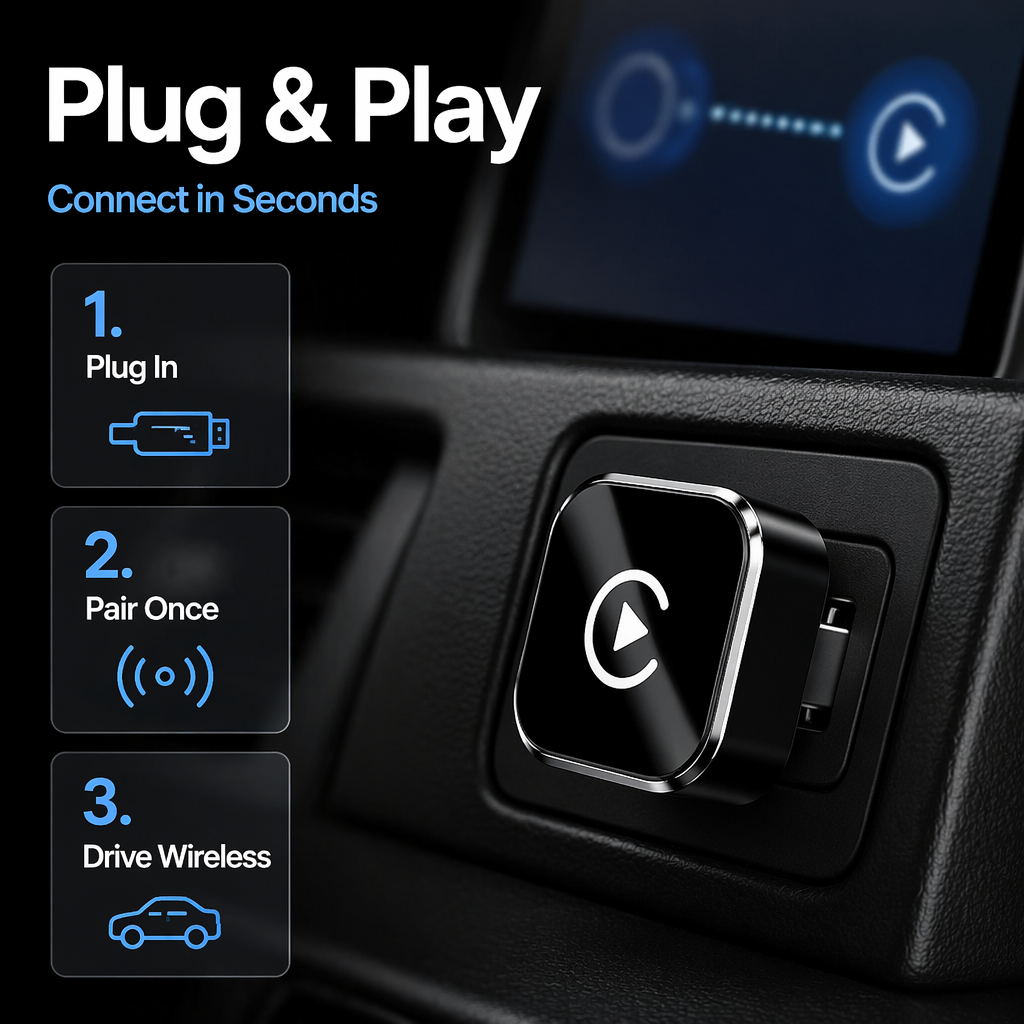 Wireless CarPlay and Android Auto Adapter